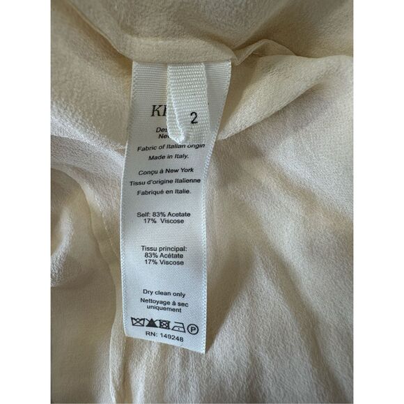 Khaite Mahni Crepe Satin Top in Ivory Size US 2 $1880 - Picture 11 of 11